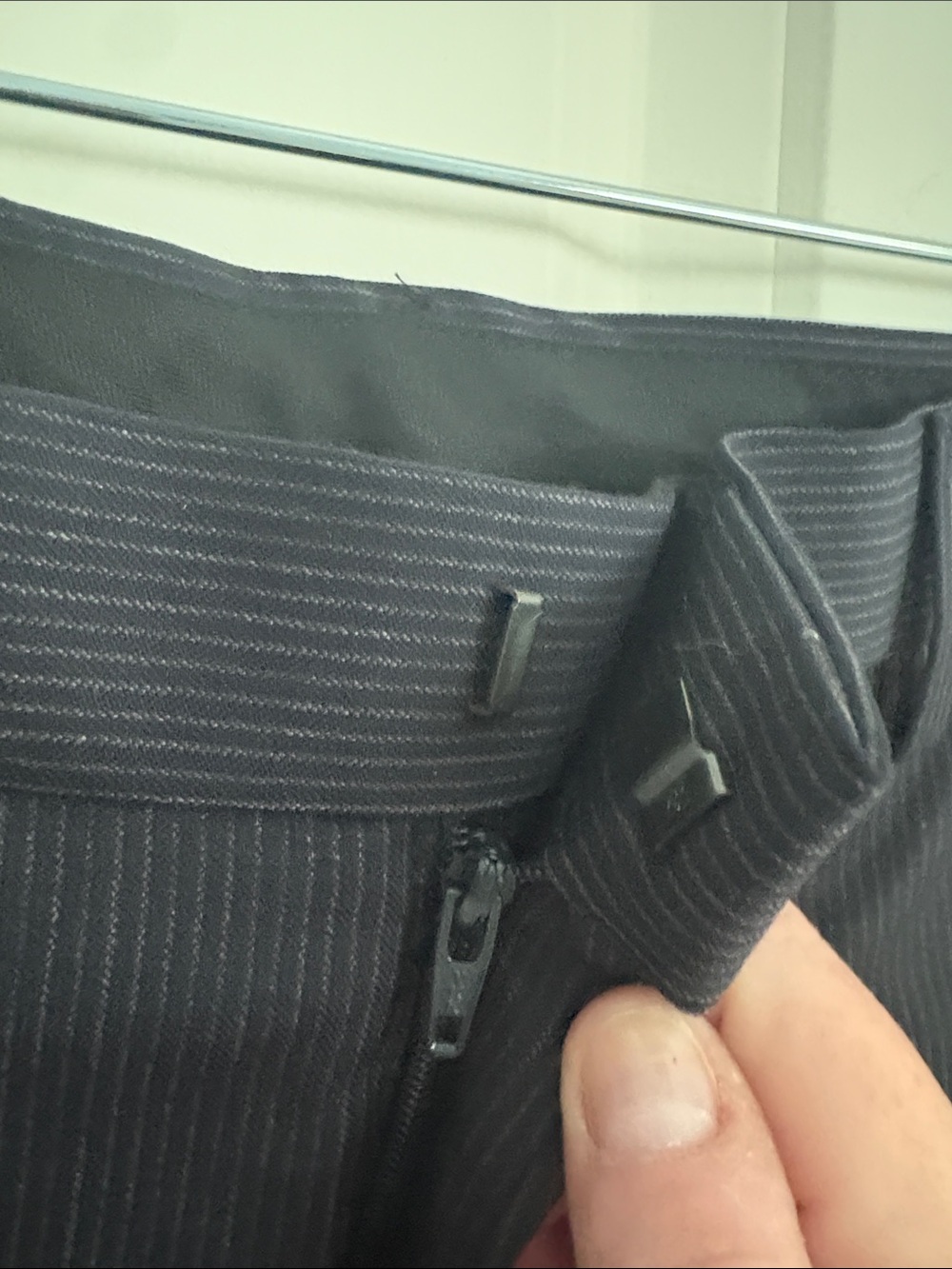 Calvin Klein Classic Straight-Leg Dress Pants in Dark Navy - Picture 7 of 8